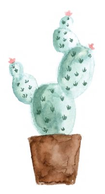 Watercolor Cactus