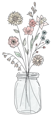 mason jar flowers
